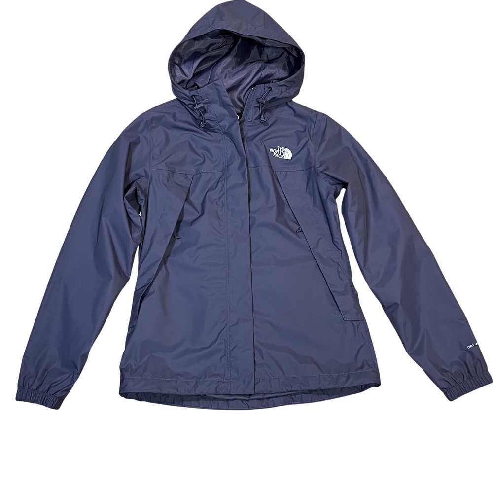 NWOT The North Face Womens Antora Rain Jacket XS Purple DryVent Hooded Gorpcore